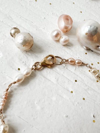 Gold and Pearl Dance Bracelet
