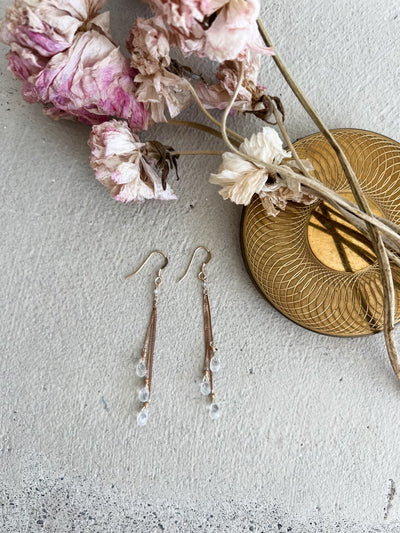 Triple Threat Moonstone Earrings