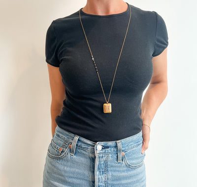 Vintage Gold Monogram Necklace
