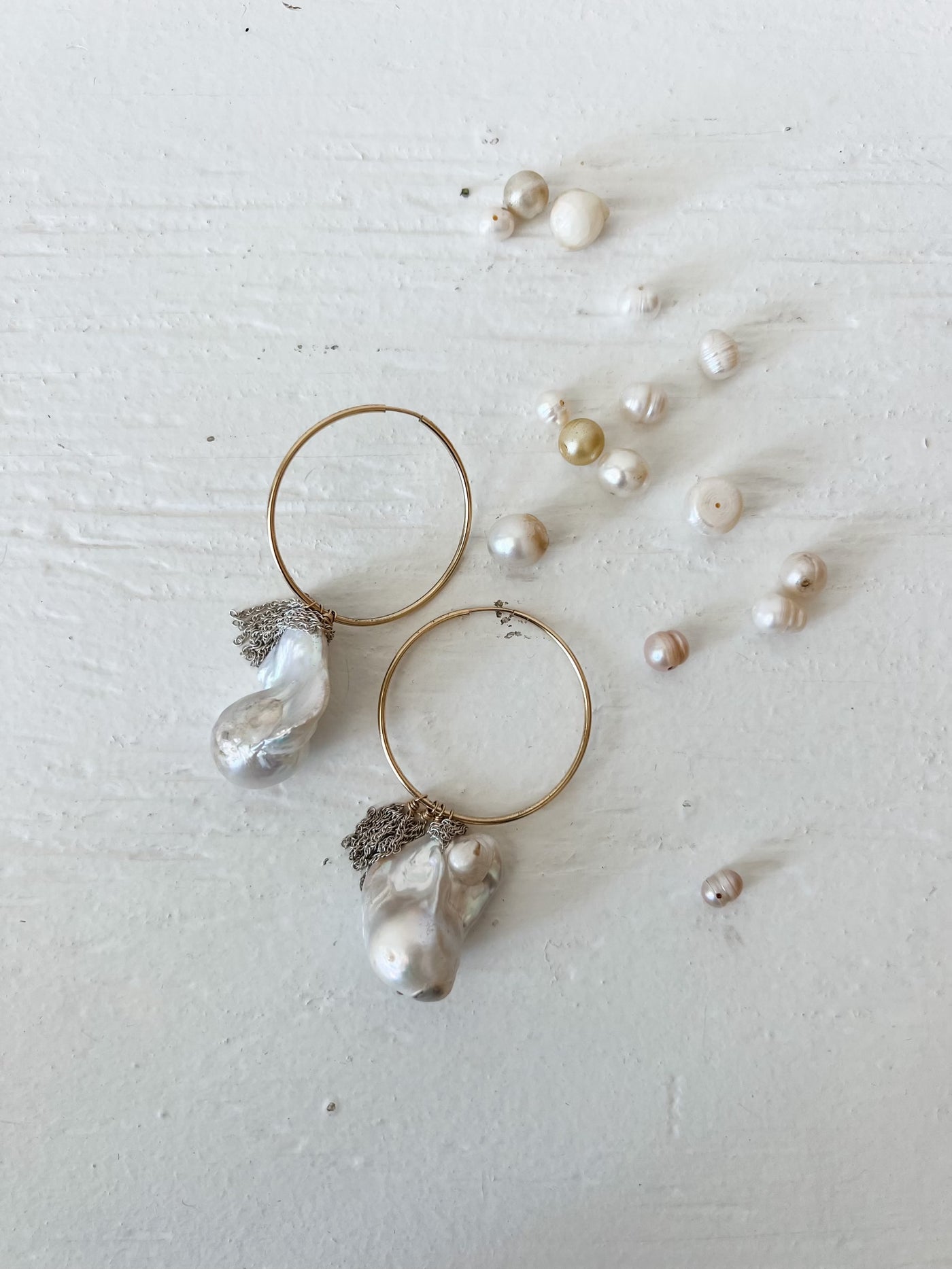 Large Baroque Pearl Dancer Earrings