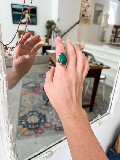 Vintage Green Statement Ring