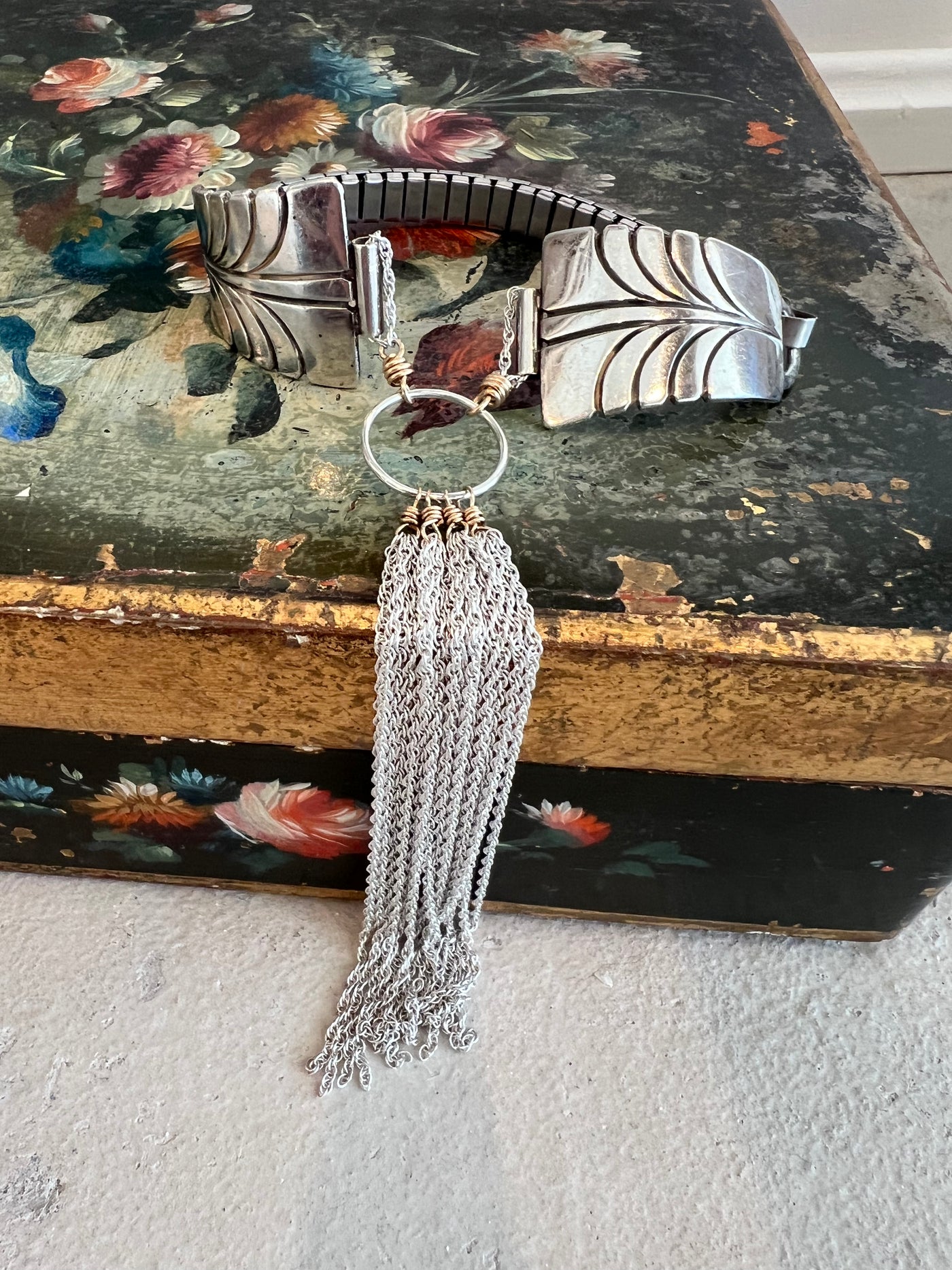 Silver Tassel Watchband Bracelet