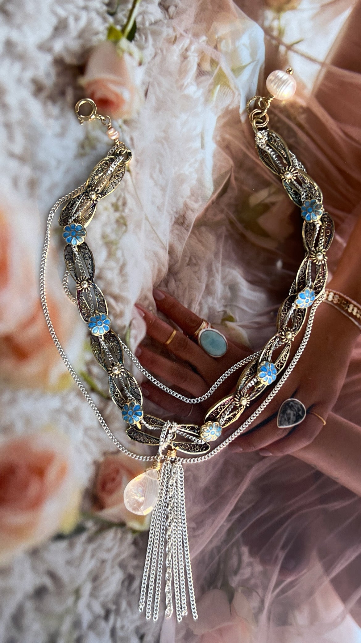 Vintage Brass Flower Bracelet