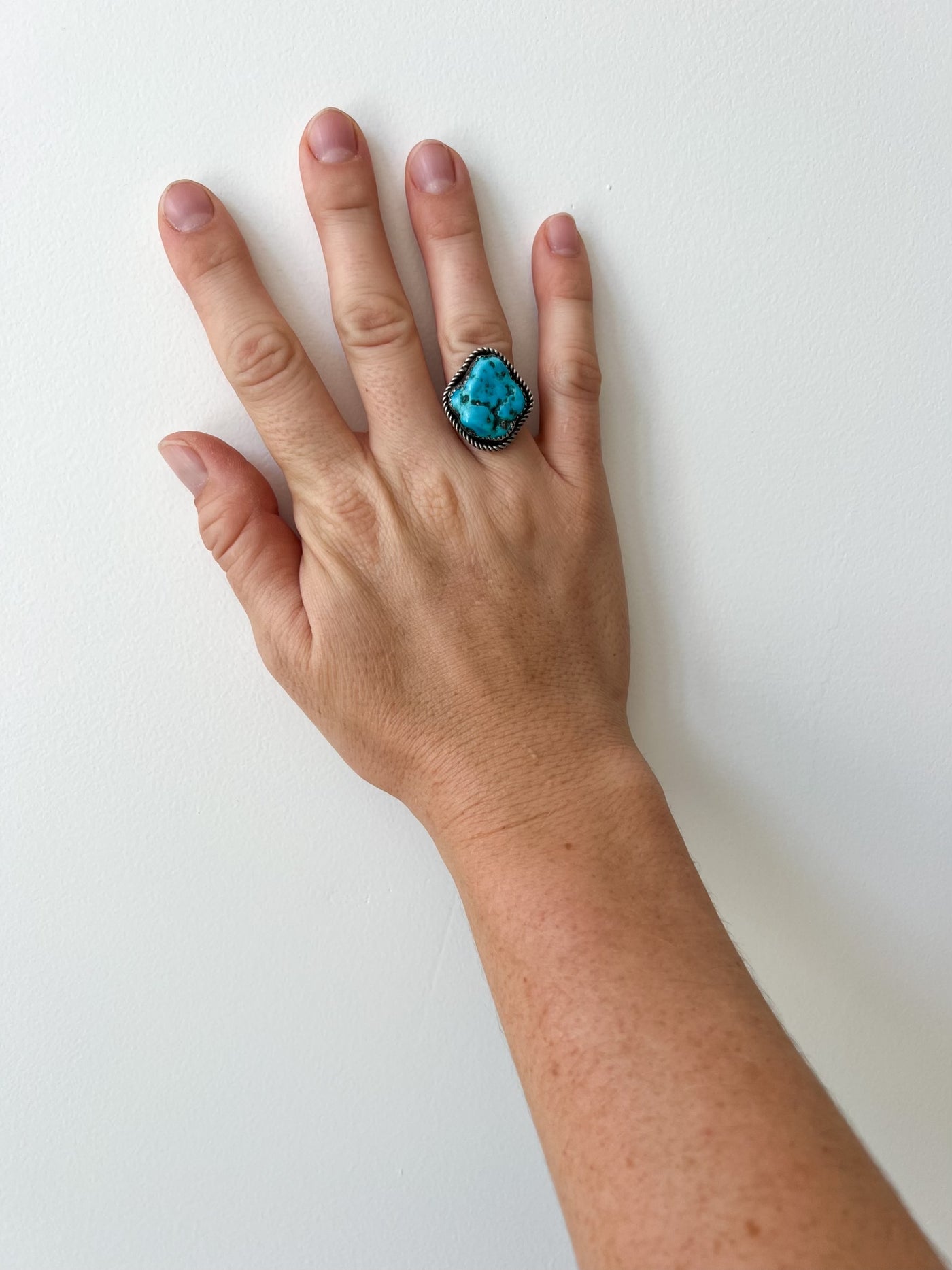 Raw Turquoise Navajo Ring