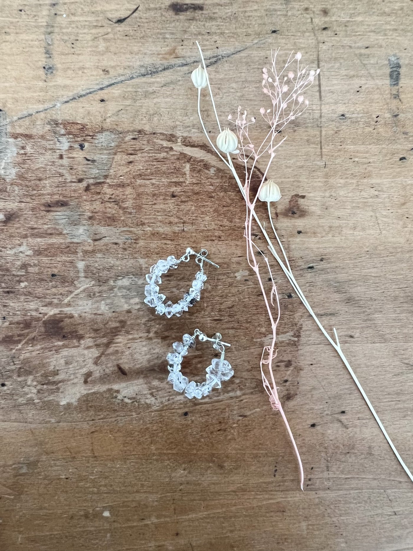 Herkimer Hoop Earrings