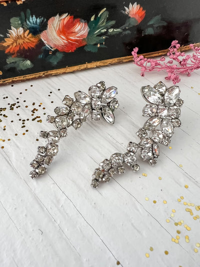 Vintage Crystal Rhinestone Earrings