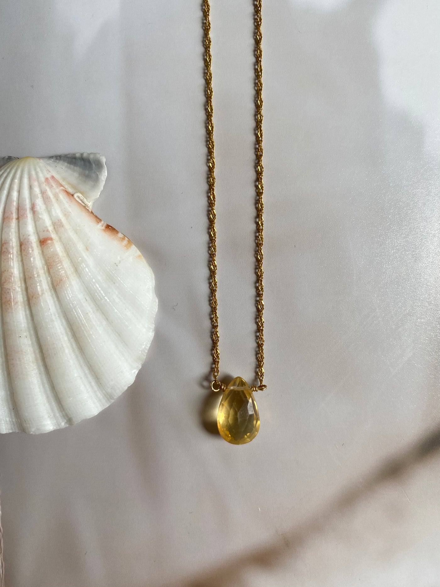 Citrine Teardrop Necklace