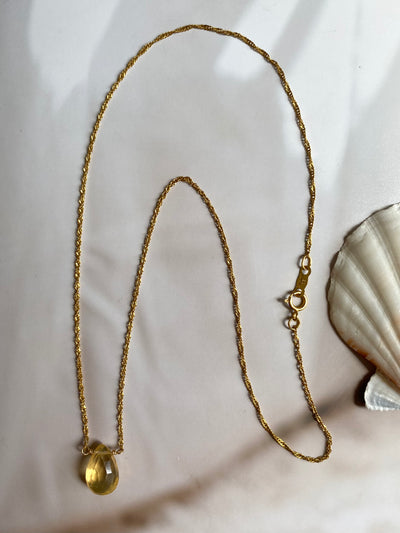 Citrine Teardrop Necklace