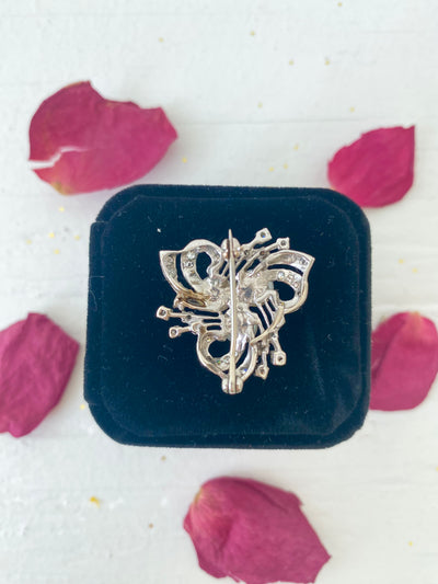 Preloved Diamond and Pearl Brooch CA
