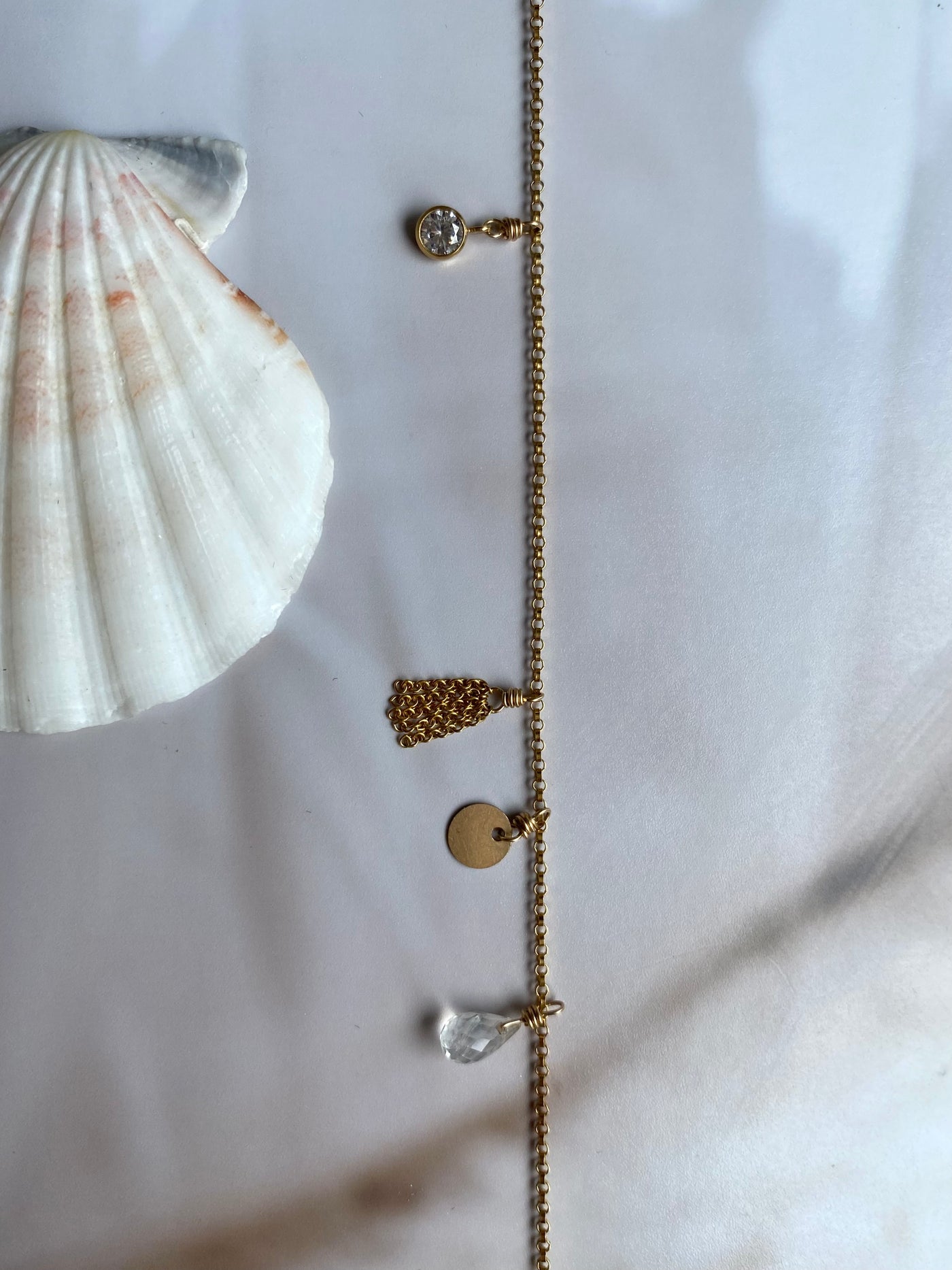 Tassle & Teardrop Anklet