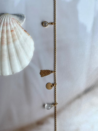 Tassle & Teardrop Anklet