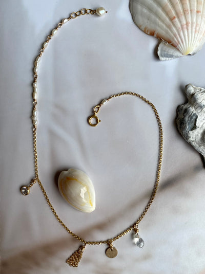 Tassle & Teardrop Anklet