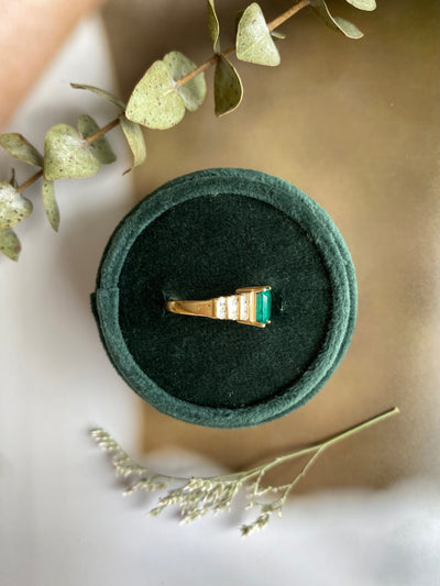 Heirloom Emerald and Diamond Ring
