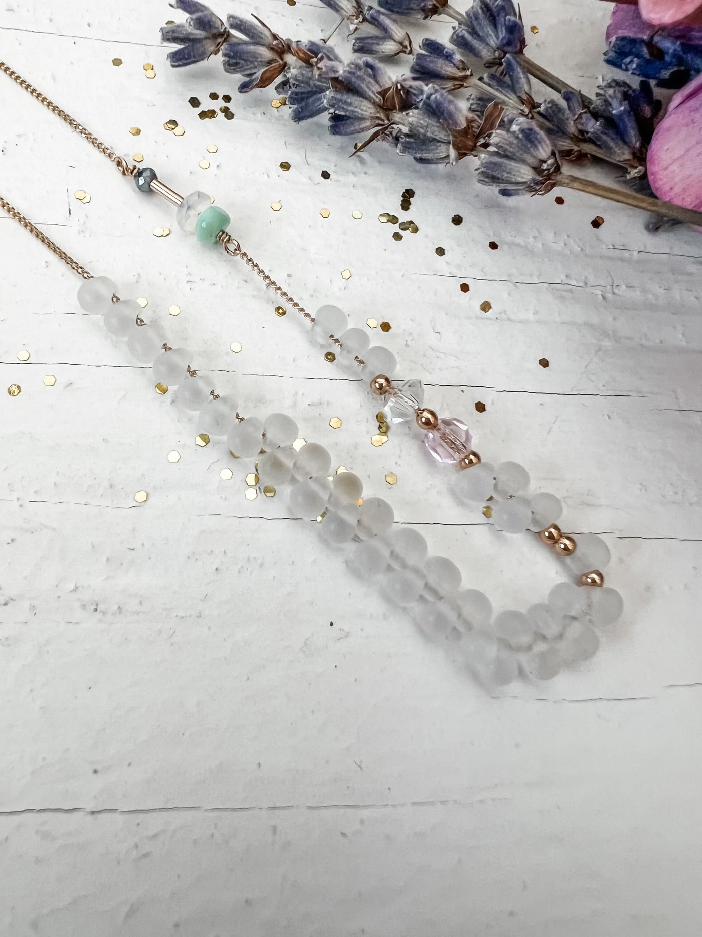 10k Glass Splash Necklace