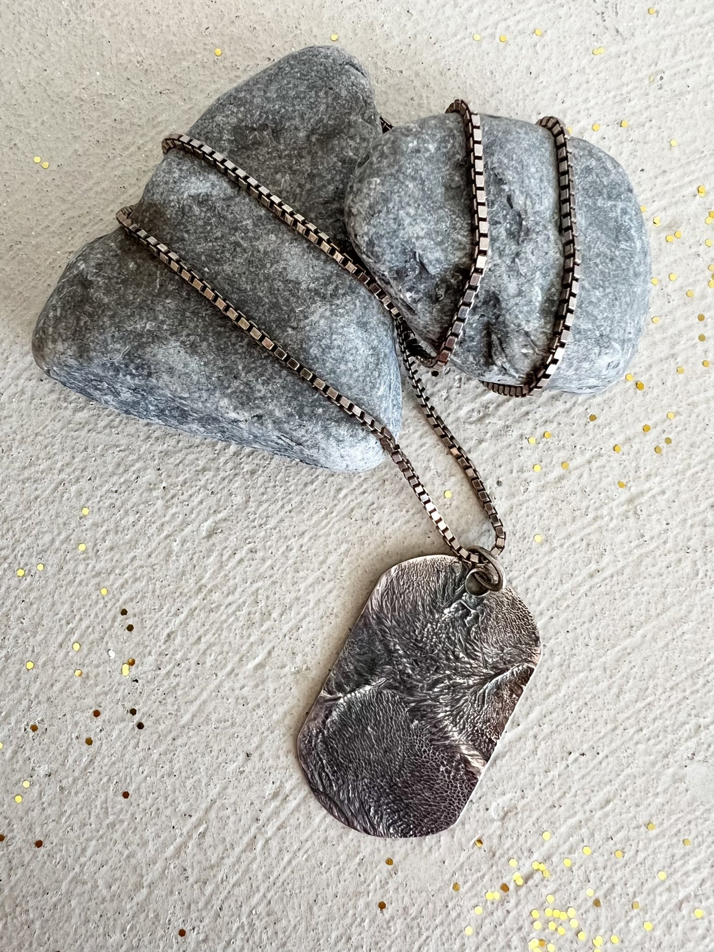 Preloved Silver Tag Necklace