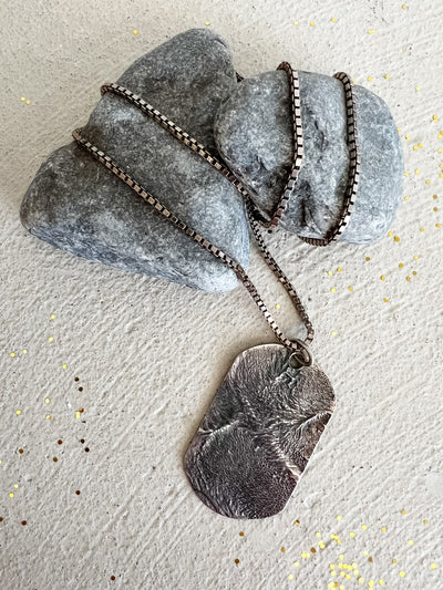 Preloved Silver Tag Necklace