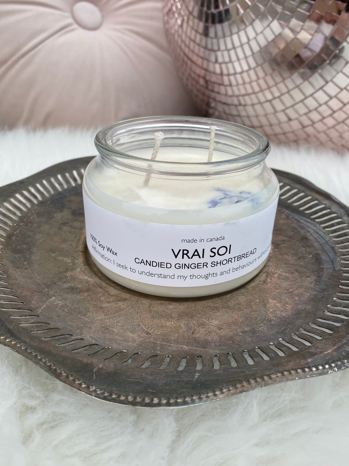 Candied Ginger Shortbread Candle