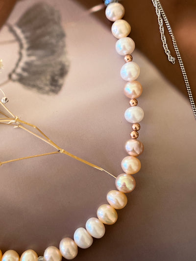 Freshwater Pearl and Labradorite Necklace