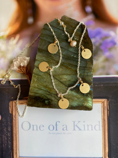 Stampable Gold-Plated Disk Necklace