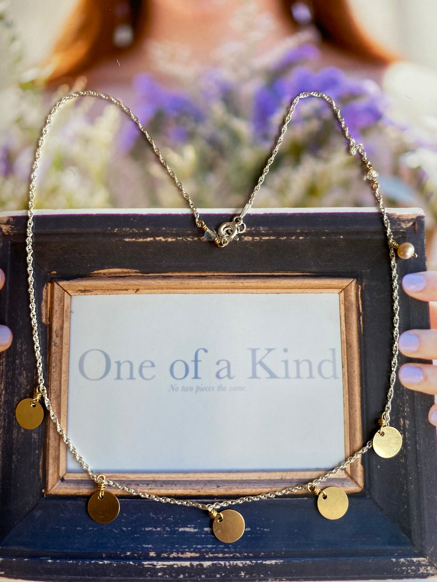 Stampable Gold-Plated Disk Necklace