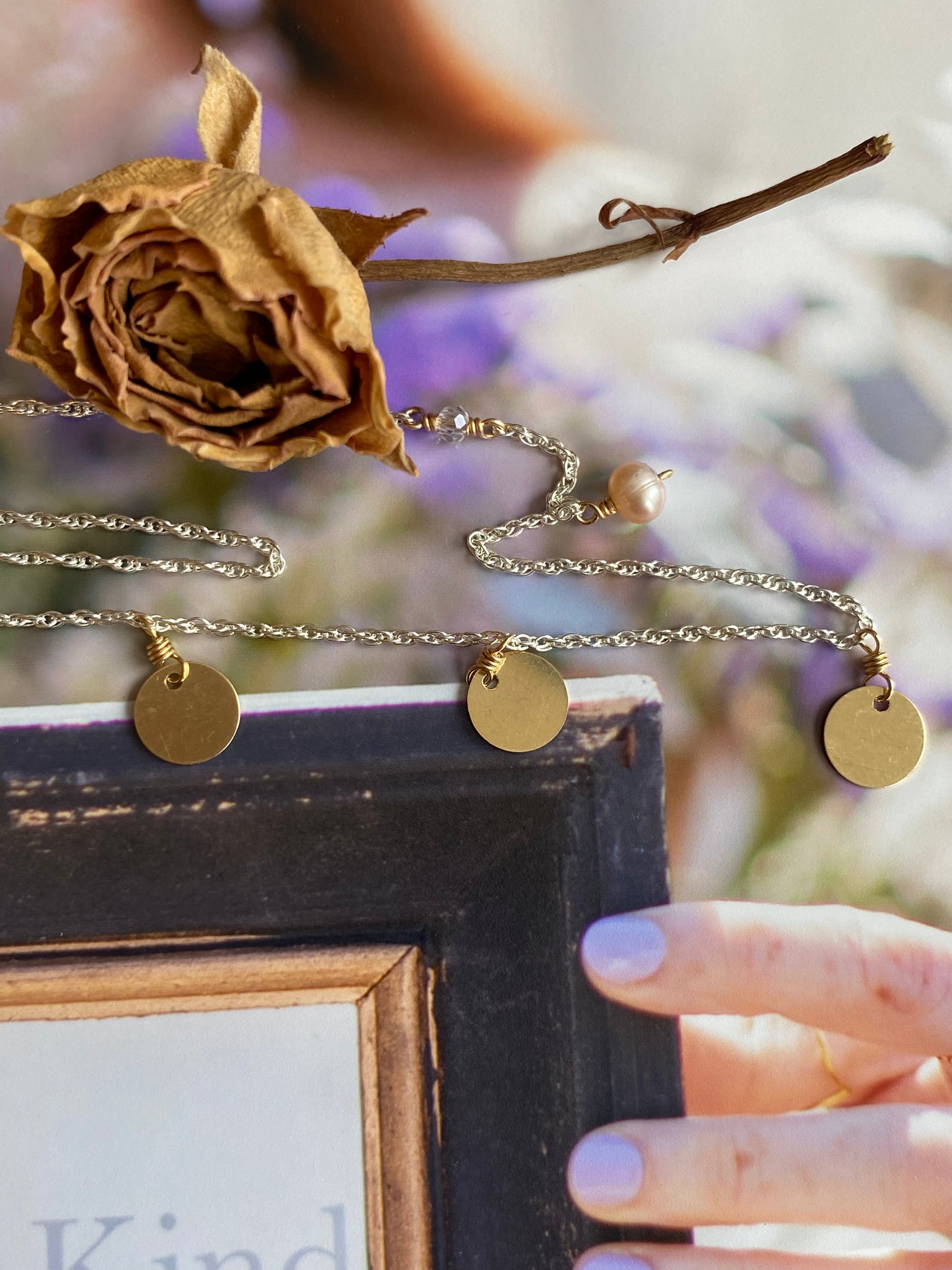 Stampable Gold-Plated Disk Necklace