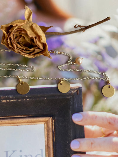 Stampable Gold-Plated Disk Necklace