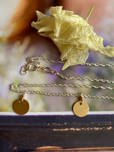 Stampable Gold-Plated Disk Necklace