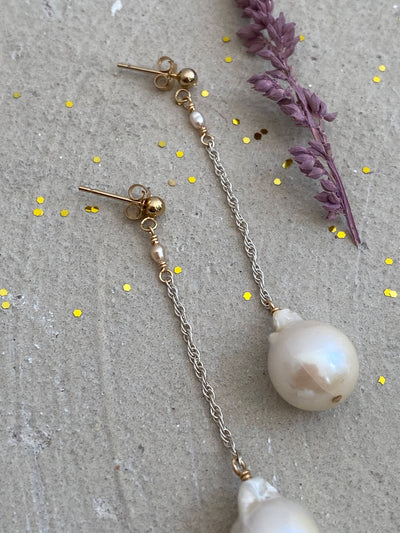 Drop Pearl Earrings