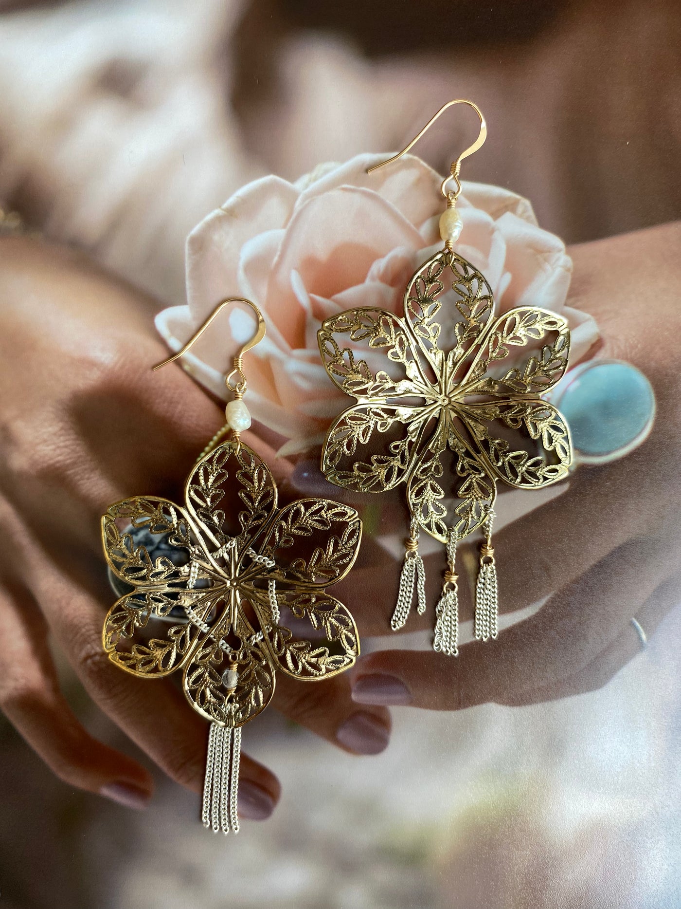Filigree Flower Earrings