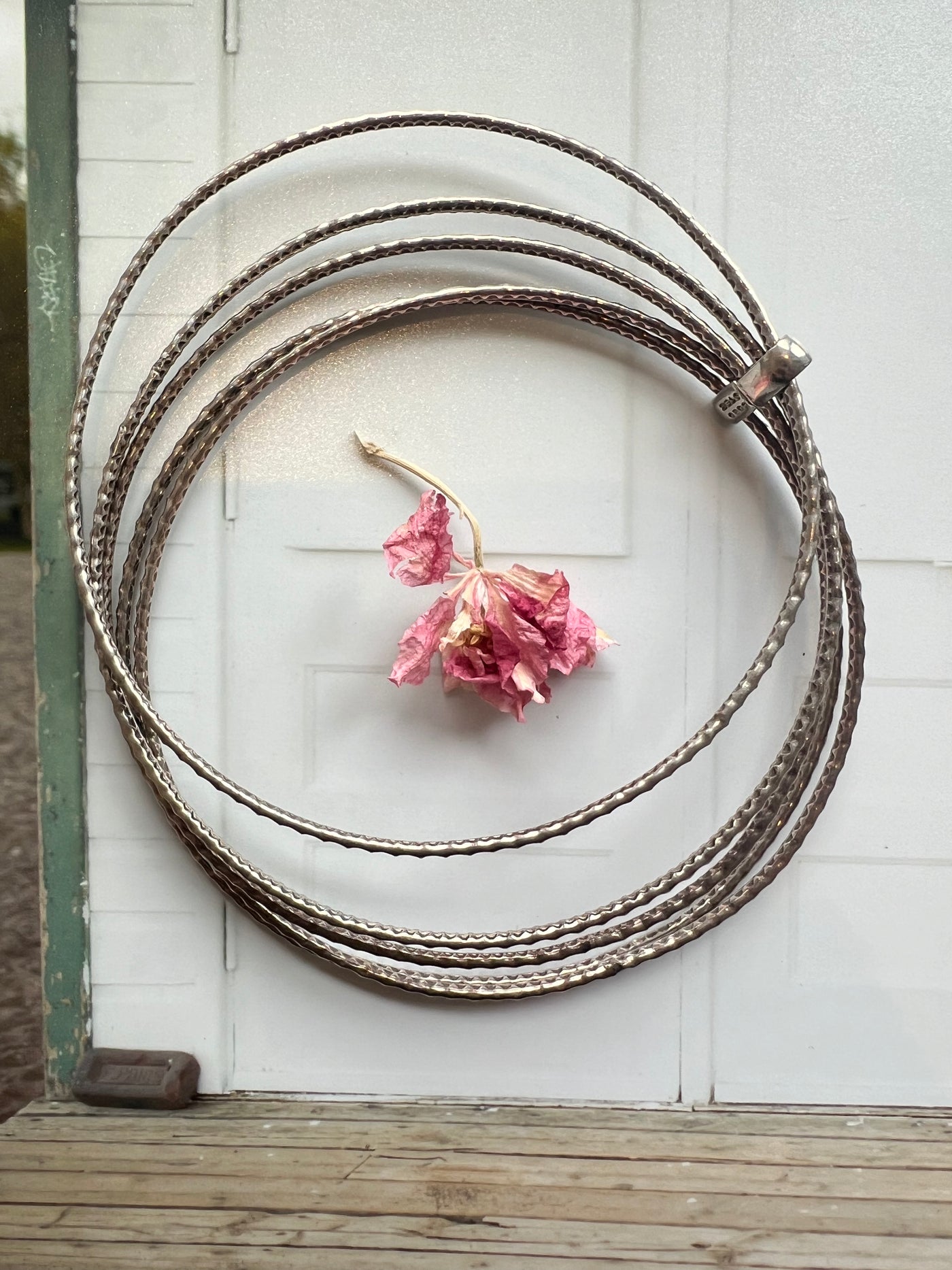 Hammered Vintage Bangle Stack