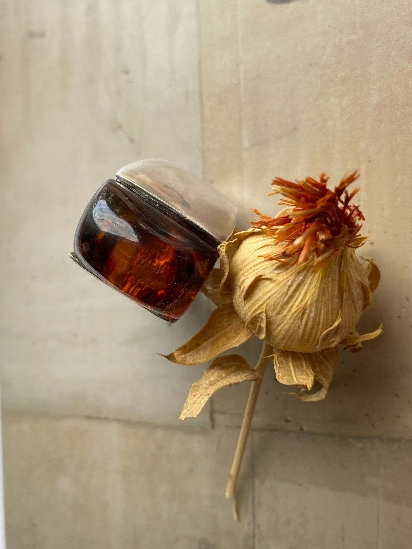 Stunning Vintage Amber Statement Ring