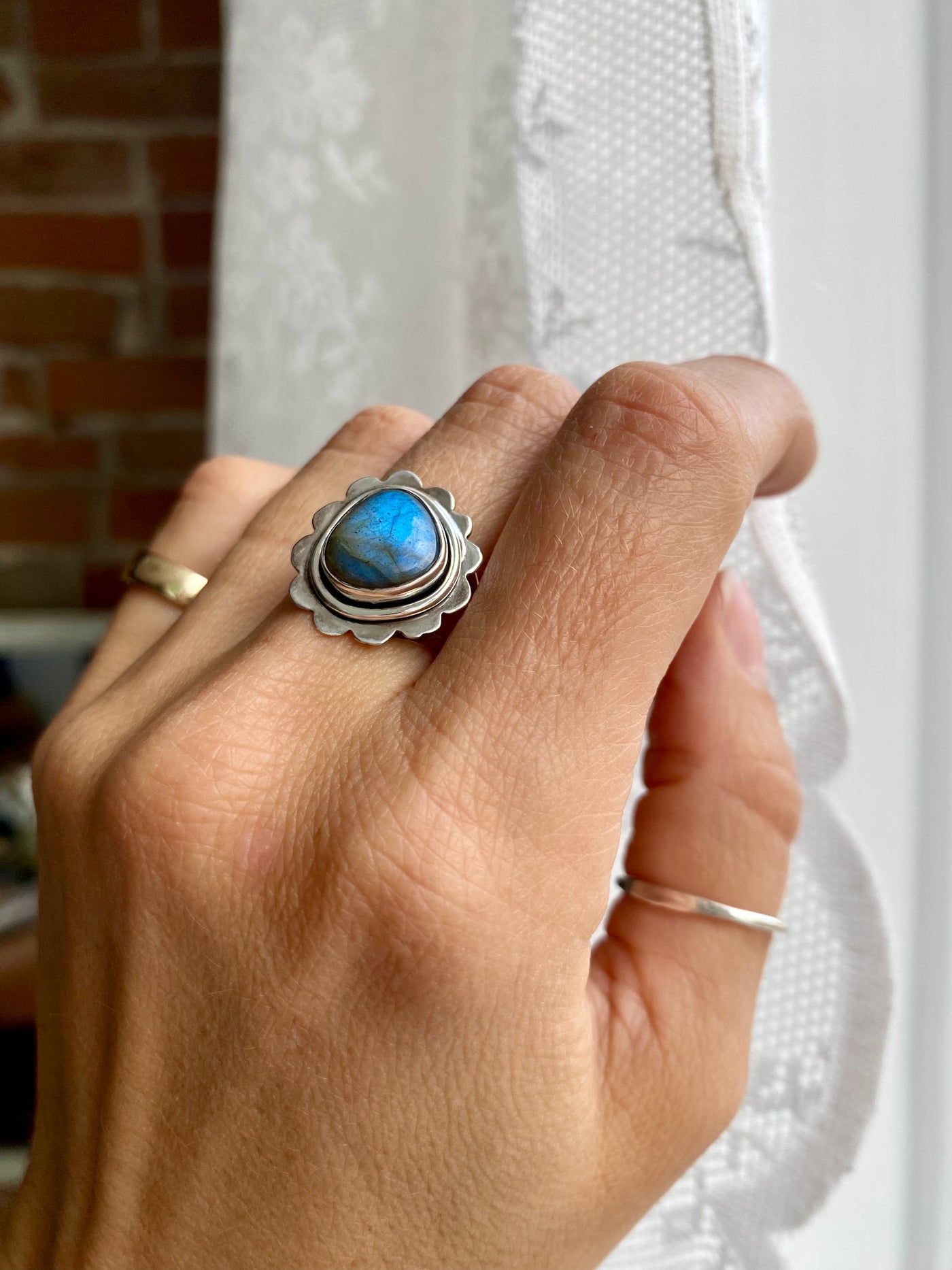 Spectacular Labradorite Vintage Ring