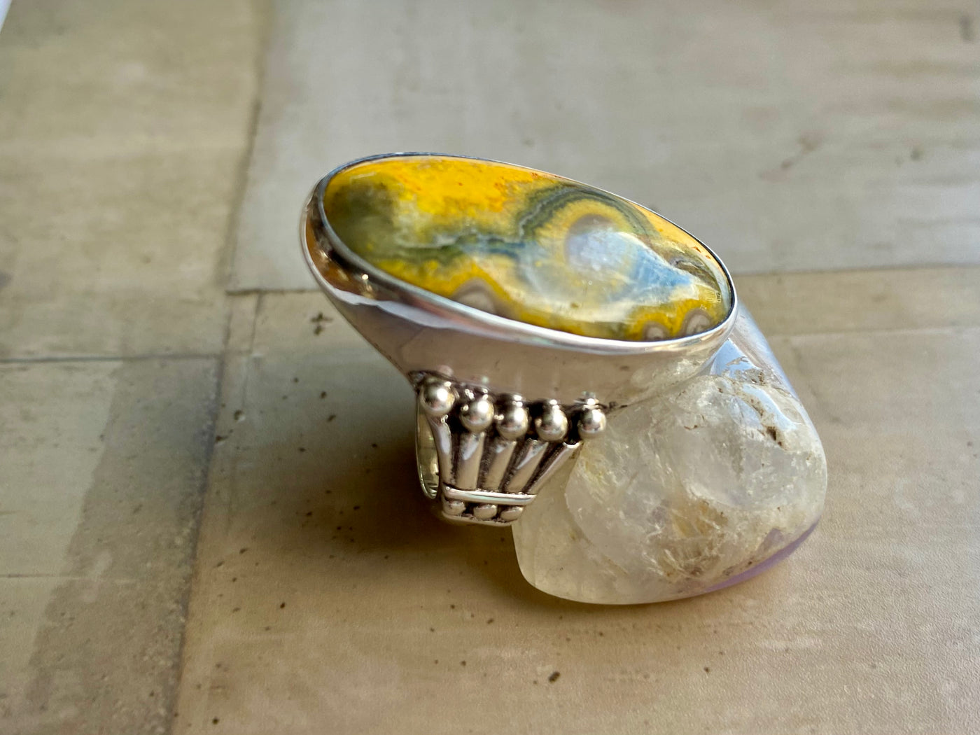 Desert Skies Vintage Agate Ring