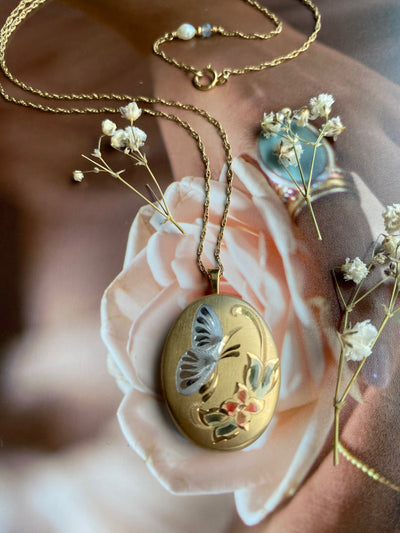 Precious Vintage Hand Engraved Locket Necklace