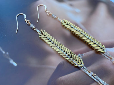 The Golden Cascade Earrings