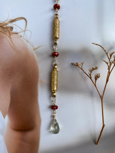 Golden Ember Drop Earrings