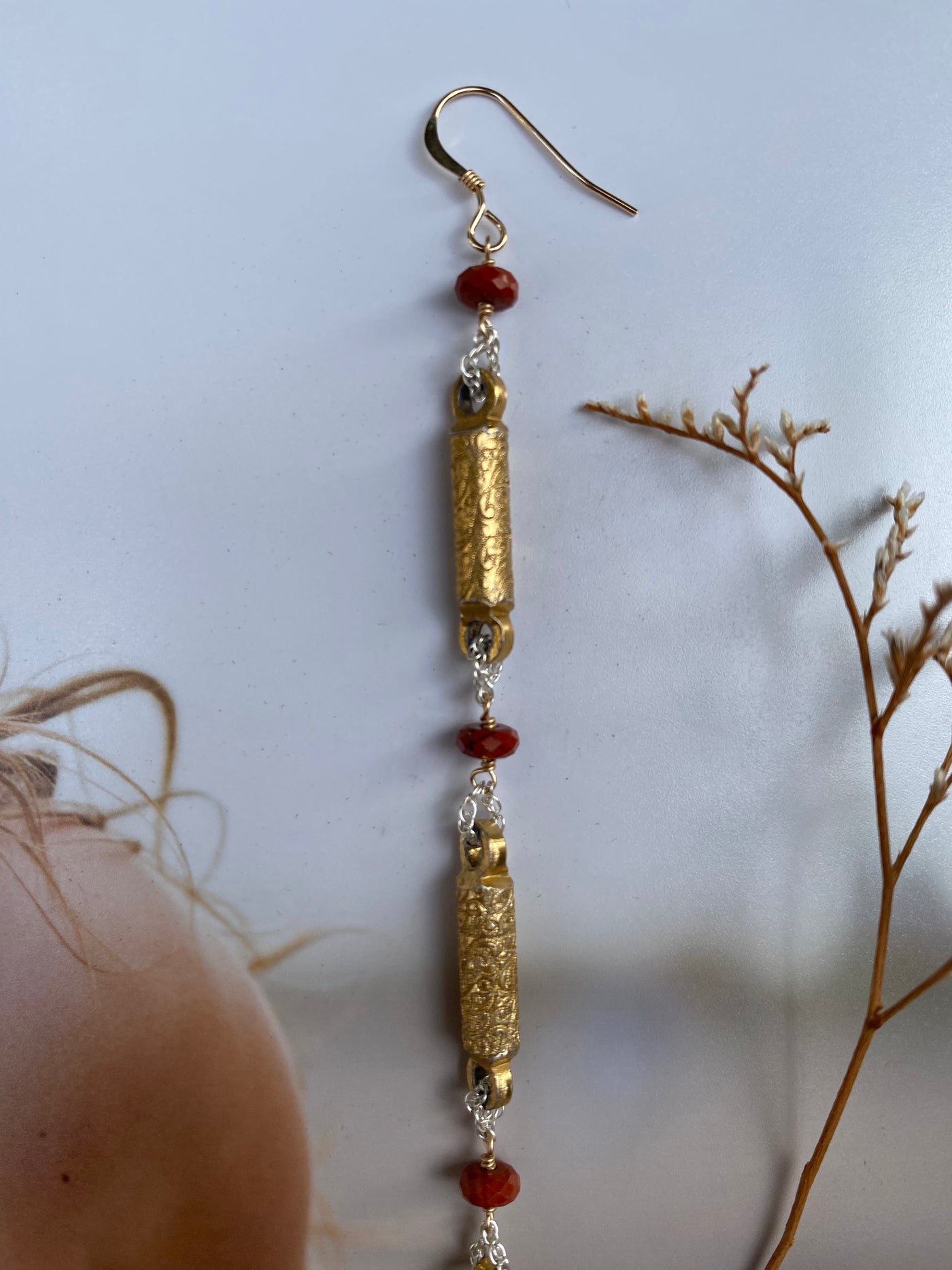 Golden Ember Drop Earrings
