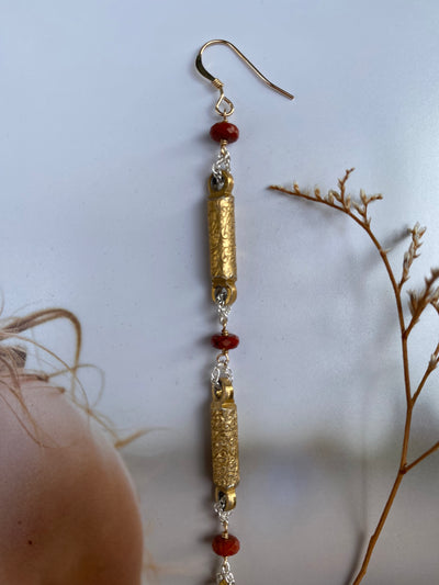 Golden Ember Drop Earrings