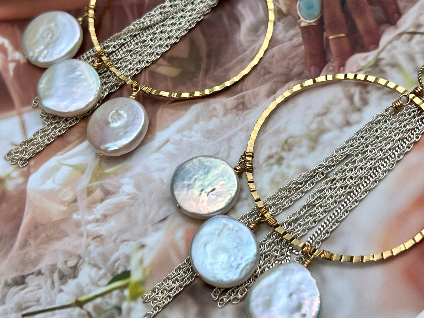 Under the sea pearl earrings