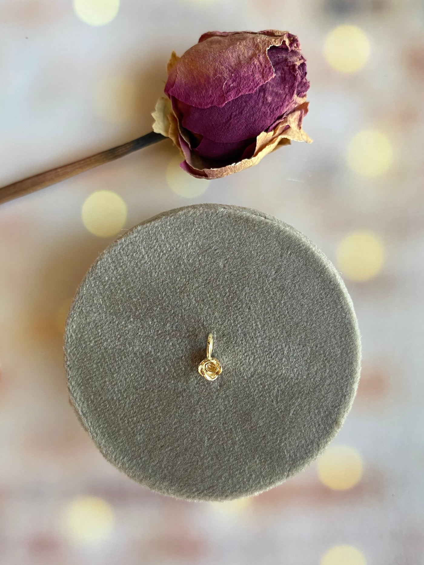 Small Kissed By A Rose Charm