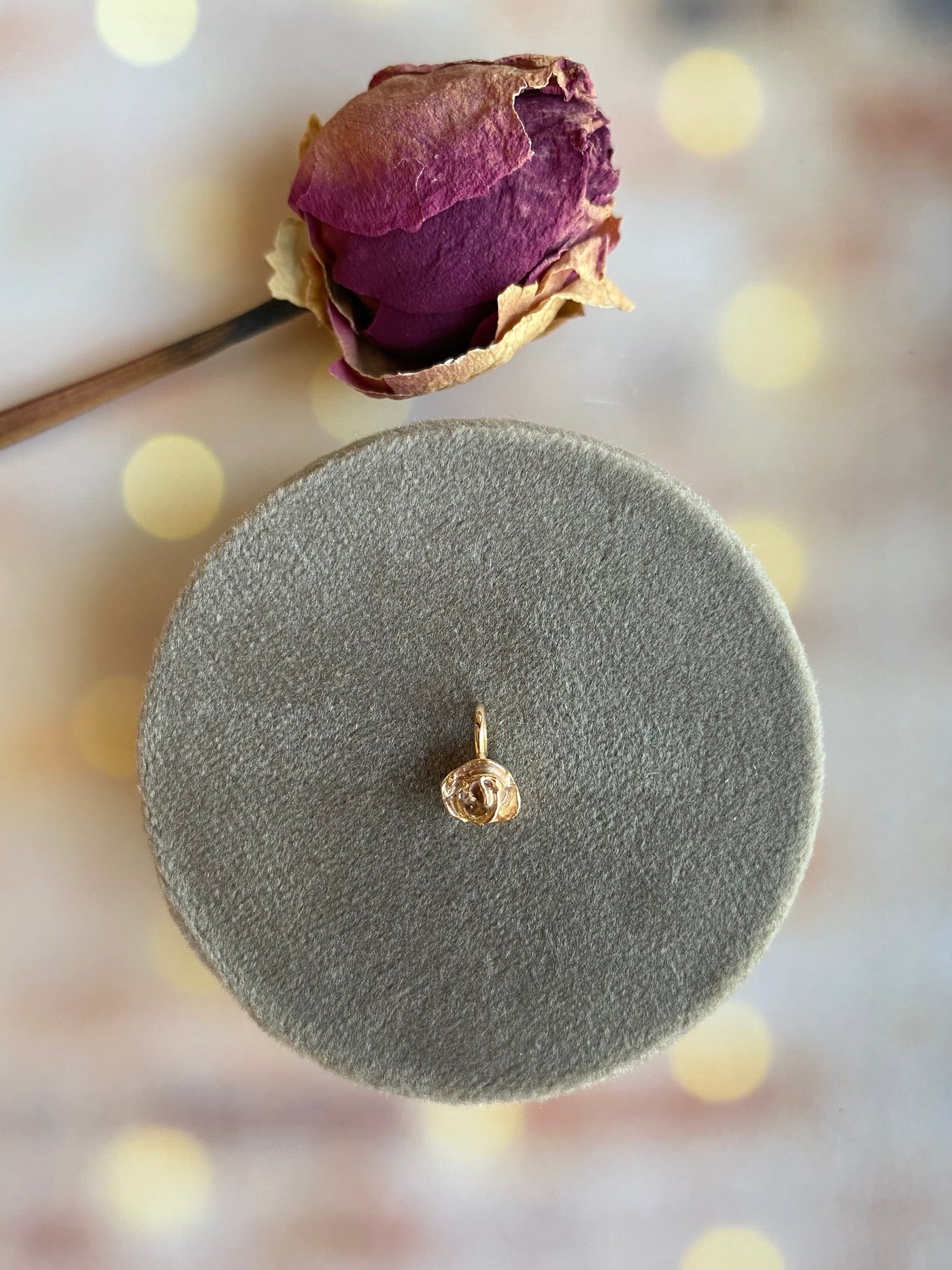 Large Kissed By A Rose Charm