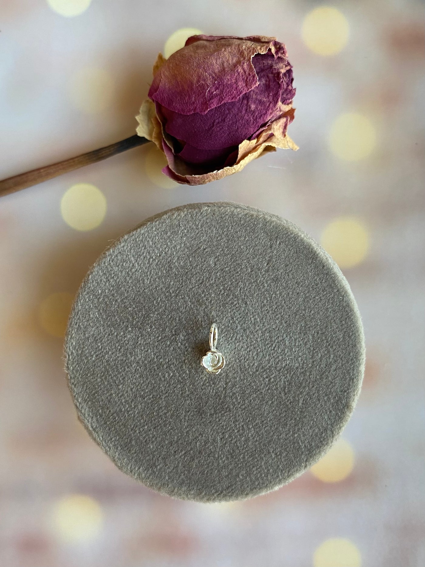 Small Kissed By A Rose Charm