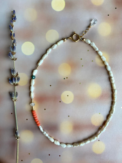 Coral & Pearl Anklet