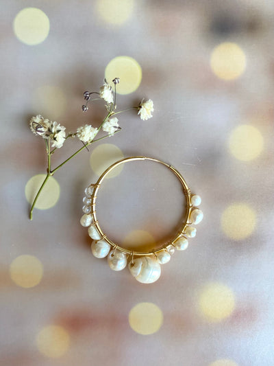 Pearl Droplet Hoops