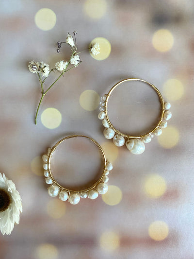 Pearl Droplet Hoops