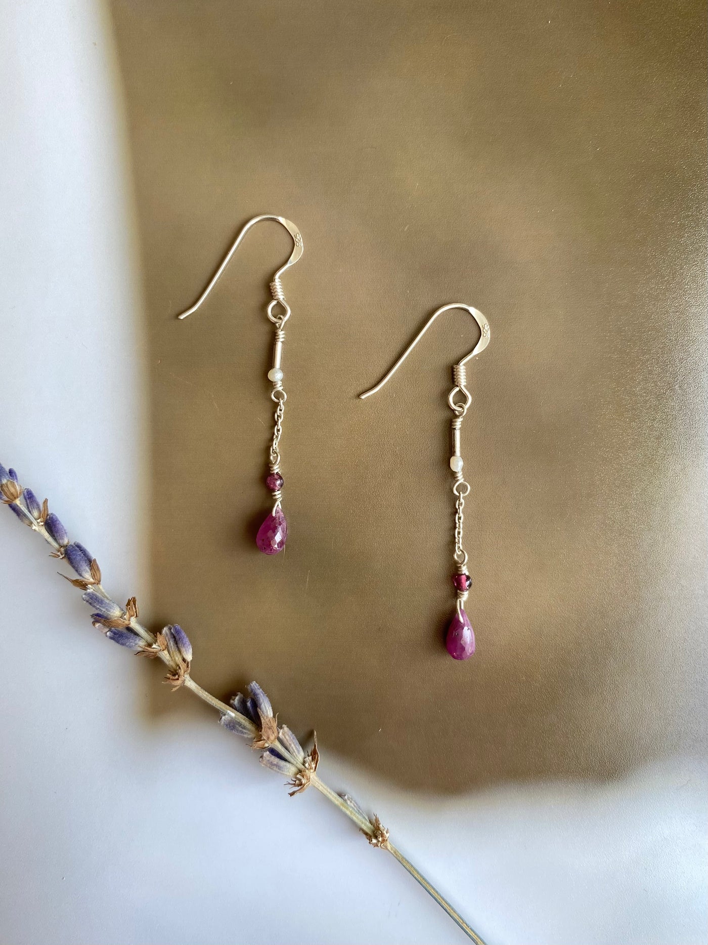 Ruby Teardrop Earrings