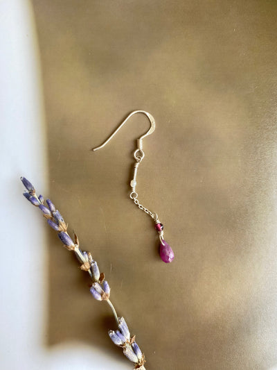 Ruby Teardrop Earrings