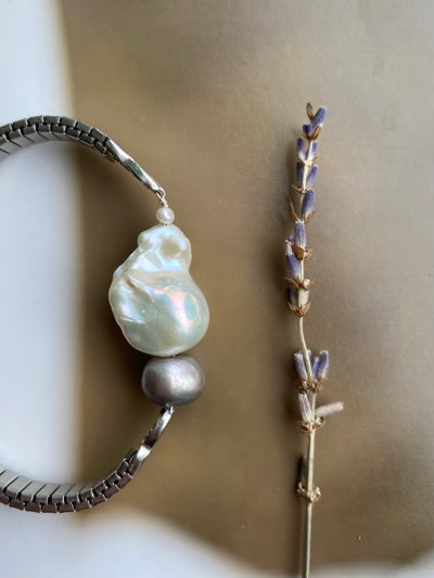 Dark Pearl Watchband Bracelet