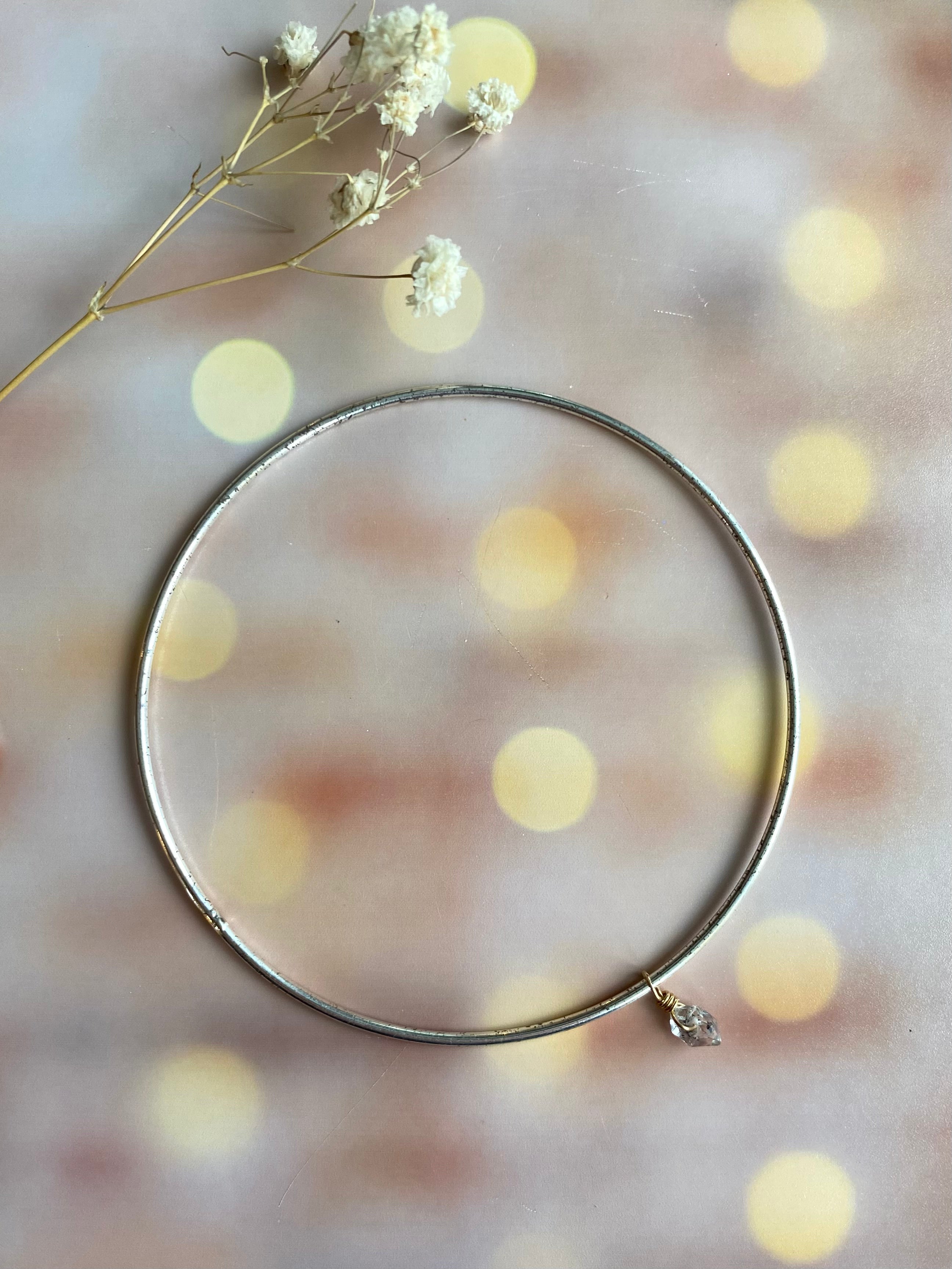 Sparkling Quartz Vintage Bangle | Anice Jewellery