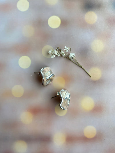Bent Sterling Silver Studs